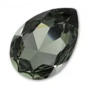 PureCrystal 4327 Pear Fancy Stone 30x20mm Black Diamond