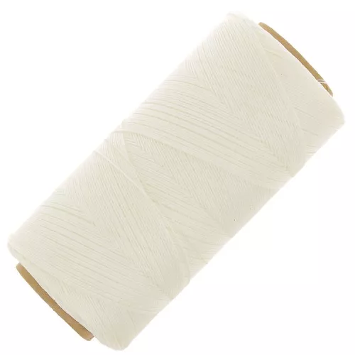 Linhasita waxed thread spool for micro macramé 0.35 mm - Natural x448m