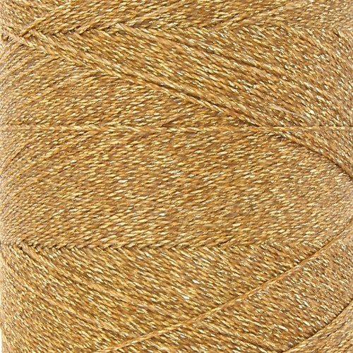 Linhasita waxed thread spool for micro macramé 0.35 mm - Gold (Ouro) x448m