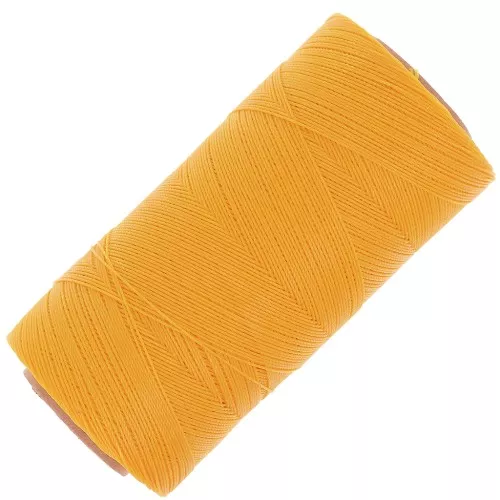 0,35mm Linhasita waxed thread spool for micro macramé - Golden Yellow (218) x448 m