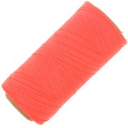 Linhasita waxed thread spool for micro macramé 0.35 mm - Neon Coral (394) x448m|raw }}