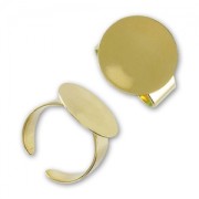 Ring base with 18mm pad fine gold plated x1|raw }}