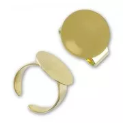 Ring base with 18mm pad fine gold plated x1