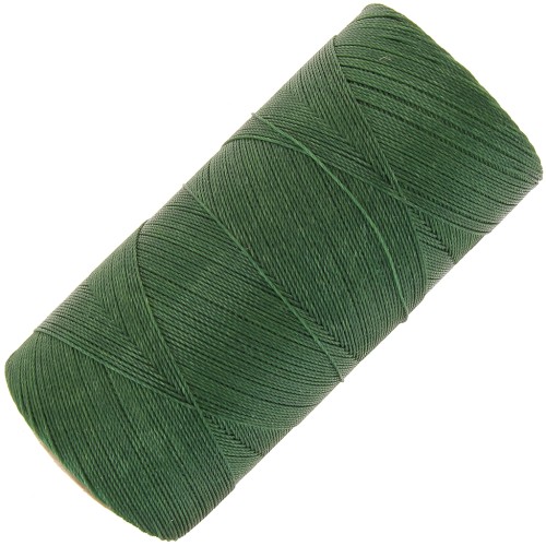 Linhasita waxed thread spool for micro macramé 0.35 mm - Fir green (367) x448m