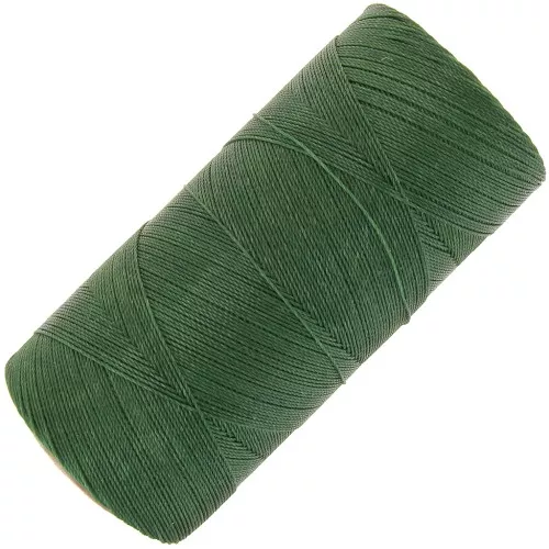 Linhasita waxed thread spool for micro macramé 0.35 mm - Fir green (367) x448m