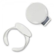 Ring base with 16mm pad silver tone x1