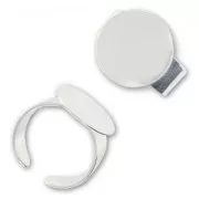 Ring base with 16mm pad silver tone x1