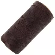 Linhasita waxed thread spool for micro macramé 0.35 mm - Ebony (555) x448m