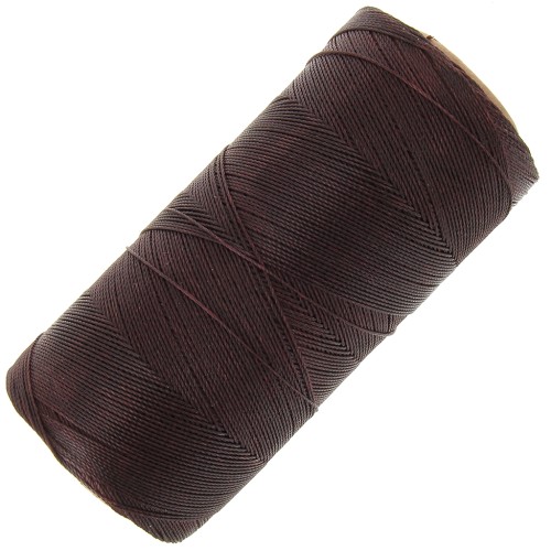 Linhasita waxed thread spool for micro macramé 0.35 mm - Ebony (555) x448m
