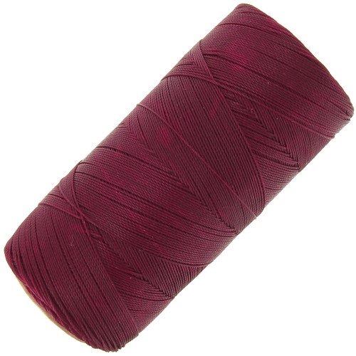Linhasita waxed thread spool for micro macramé 0.35 mm - Burgundy (60) x448m