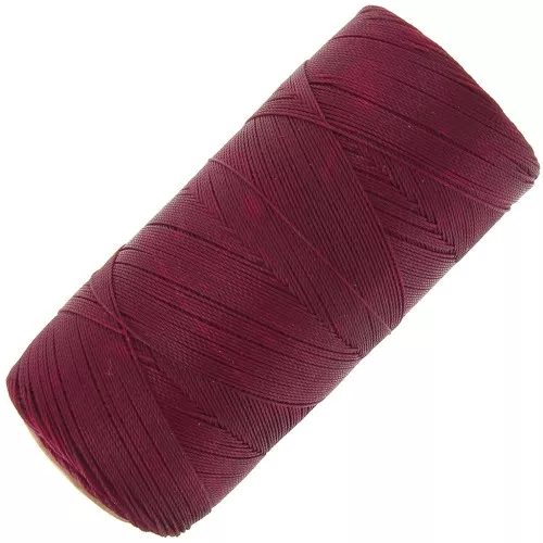 Linhasita waxed thread spool for micro macramé 0.35 mm - Burgundy (60) x448m