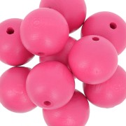 Wooden round bead 20 mm Pink x5|raw }}