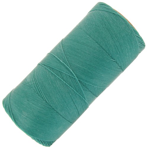 Linhasita waxed thread spool for micro macramé 0.35mm Green Turquoise (224) x448m