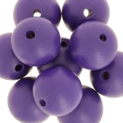 Wooden round bead 20 mm Purple x5|raw }}