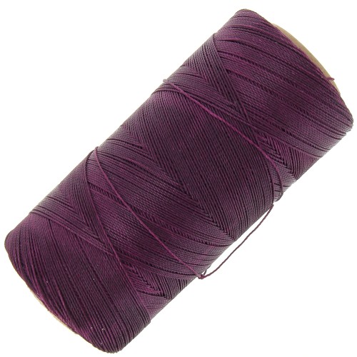 Linhasita waxed thread spool for micro macramé 0.35 mm - Currant (632) x448m