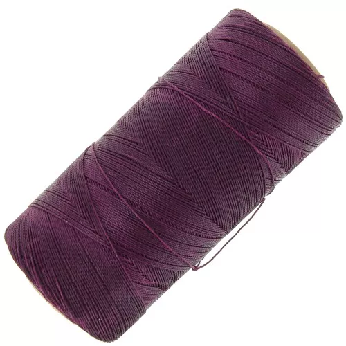 Linhasita waxed thread spool for micro macramé 0.35 mm - Currant (632) x448m
