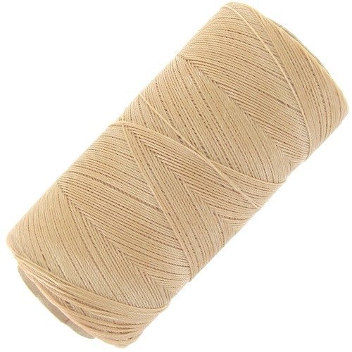 Linhasita waxed thread spool for micro macramé 0.35 mm - Straw (18) x448m