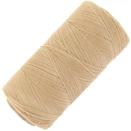 Linhasita waxed thread spool for micro macramé 0.35 mm - Straw (18) x448m