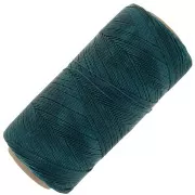 Linhasita waxed thread spool for micro macramé 0.35 mm - Emerald (386) x448m