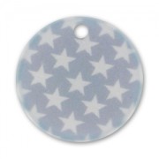 Printed Sequin 20mm Stars Grey/white x1|raw }}