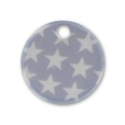 Printed Sequin 15mm Stars Grey/White x1|raw }}