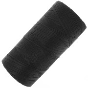 Linhasita waxed thread spool for micro macramé 0.35 mm - Black x448m|raw }}