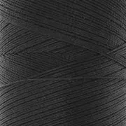 Linhasita waxed thread spool for micro macramé 0.35 mm - Black x448m