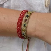 Linhasita waxed thread spool for micro macramé 0.35 mm - Lapis Blue (298) x448m