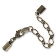 Lace holder clasp 4mm Bronze tone x1|raw }}