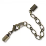 Lace holder clasp 4mm Bronze tone x1