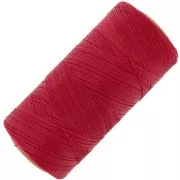 Linhasita waxed thread spool for micro macramé 0.35 mm - Red (233) x448m