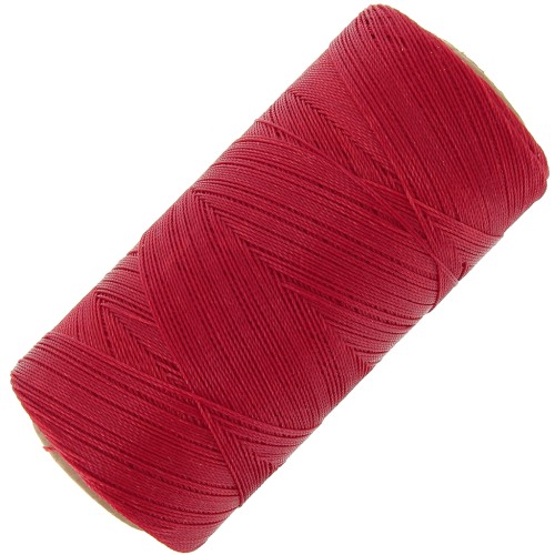 Linhasita waxed thread spool for micro macramé 0.35 mm - Red (233) x448m
