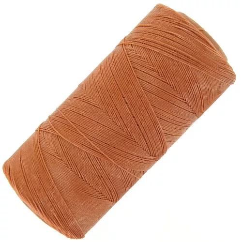 Linhasita waxed thread spool for micro macramé 0.35 mm - Caramel (203) x448m