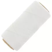 Linhasita waxed thread spool for micro macramé 0.35 mm - White (BCO ALV) x448m