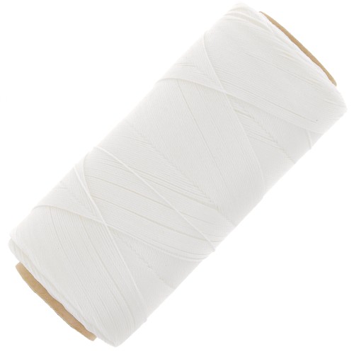 Linhasita waxed thread spool for micro macramé 0.35 mm - White (BCO ALV) x448m