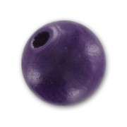 Wooden round beads 10mm Purple x10