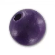 Wooden round beads 10mm Purple x10
