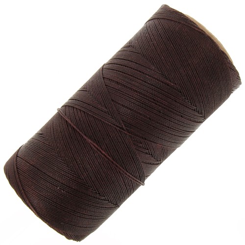 Linhasita waxed thread spool for micro macramé 0.35 mm - Brown (259) x448m