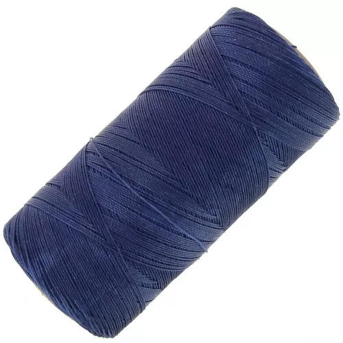 Linhasita waxed thread spool for micro macramé 0.35 mm - Navy Blue (70) x448m