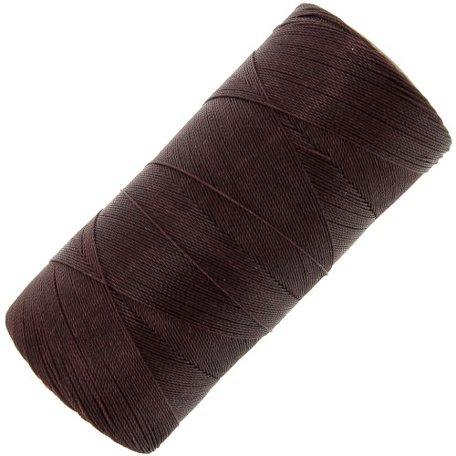 0,35mm Linhasita waxed thread spool - micro macramé - Chocolate Brown (29) x448 m