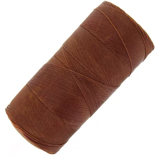 Linhasita waxed thread spool for micro macramé 0.35 mm - Brown (631) x448m