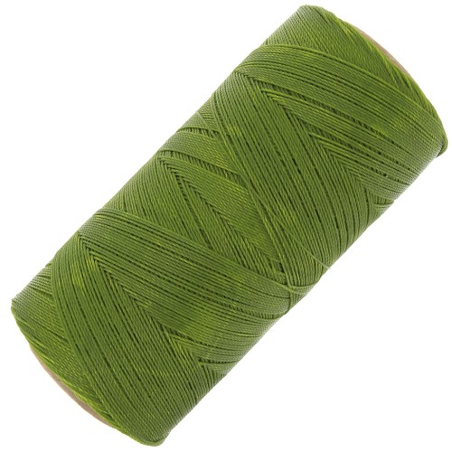 Linhasita waxed thread spool for micro macramé 0.35 mm - Grass Green (352) x448m