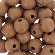 Wooden round beads 8mm light braun x20|raw }}