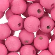 Wooden round beads 8mm Rose x20