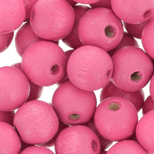 Wooden round beads 8mm Rose x20