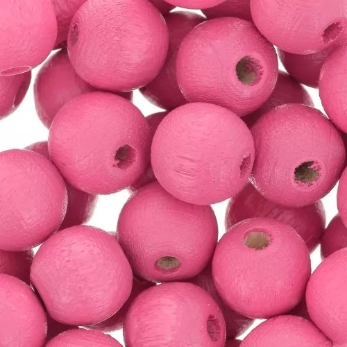 Wooden round beads 8mm Rose x20