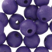 Wooden round beads 8mm Purple x20