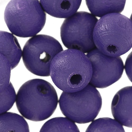 Wooden round beads 8mm Purple x20