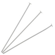 30x0.6mm 925 Sterling Silver Head pins x10