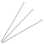 30x0.6mm 925 Sterling Silver Head pins x10
